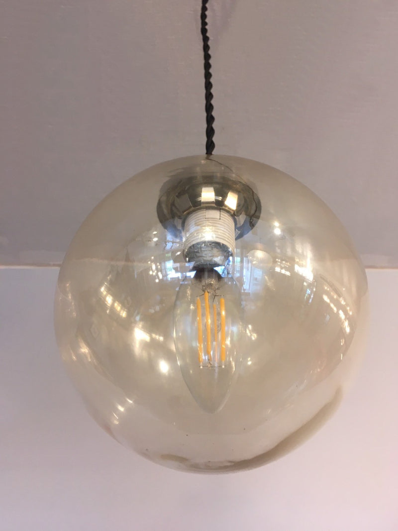 vintage<br> clear glass pendant lamp<br> (Sendagaya store)<br> plsd-210621-12-S