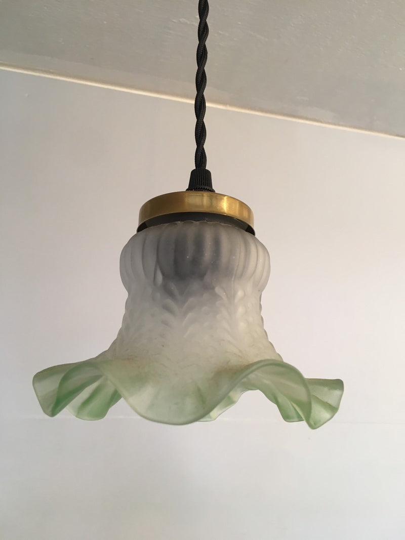 vintage<br> Flower motif glass pendant lamp Yamato store