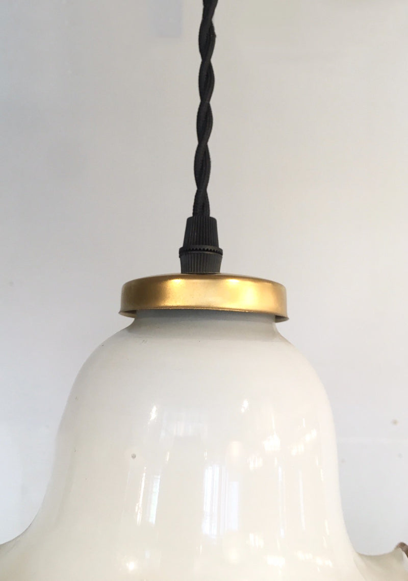 vintage<br> Flower motif milk glass pendant lamp Yamato store
