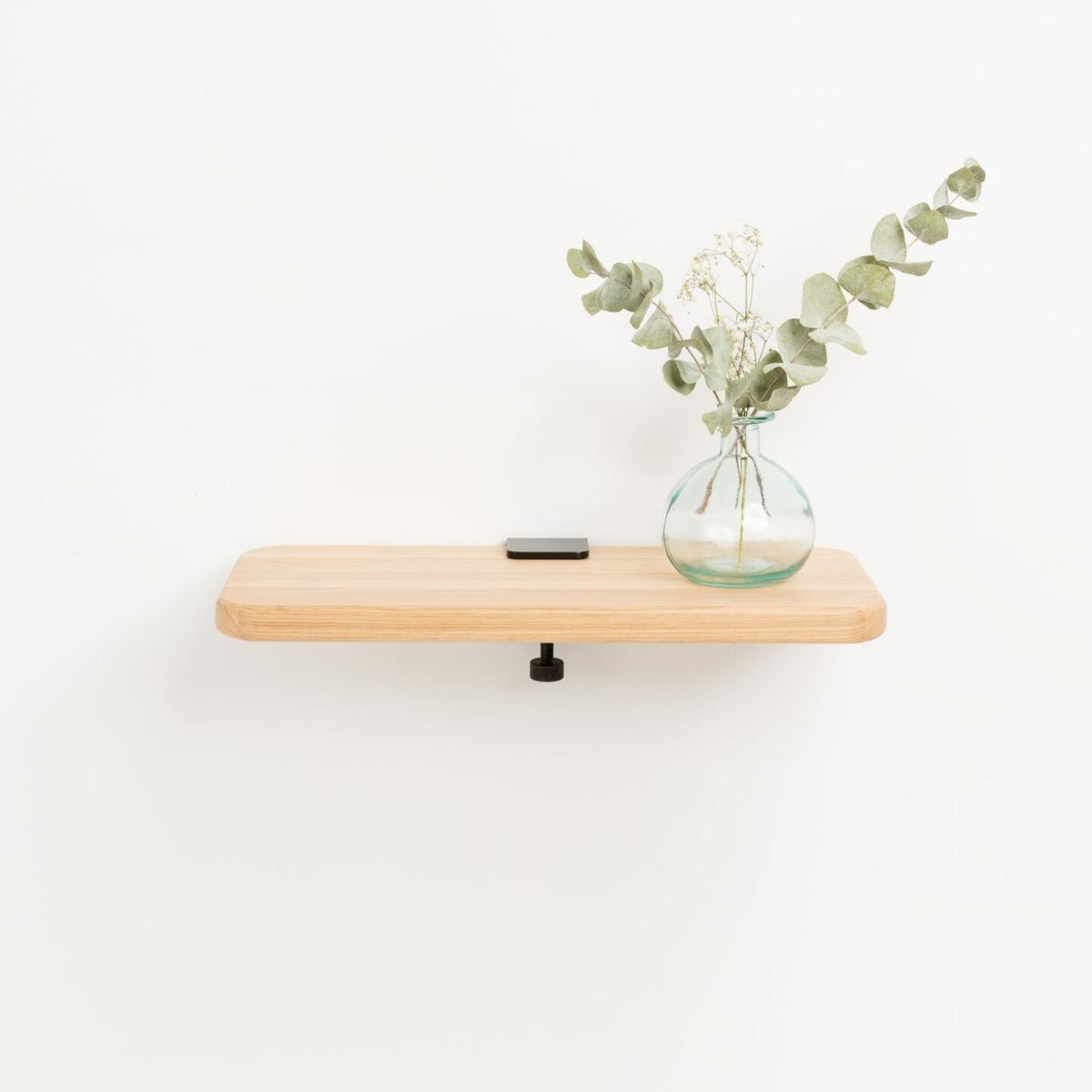 TIPTOE<br>Solid oak shelf – 45x20cm <br>GRAPHITE BLACK - ヴィンテージ SHARK ATTACK