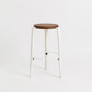 TIPTOE<br>MI LOU mid-high stool – TINTED OAK <br>CLOUDY WHITE - ヴィンテージ SHARK ATTACK