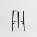 TIPTOE<br>MI LOU mid-high stool – SOLID BEECH <br>GRAPHITE BLACK - ヴィンテージ SHARK ATTACK