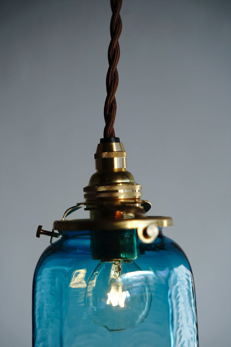 Azuchikusata<br> E17 Decagonal bottle blue
