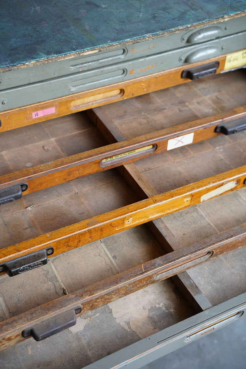 Vintage printer tray cabinet Osaka store