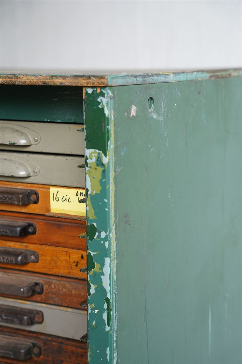 Vintage printer tray cabinet Osaka store