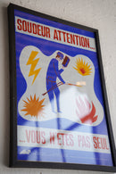 France ウォールポスター<br>ヴィンテージ <br> 大阪店・大和店 - ヴィンテージ SHARK ATTACK