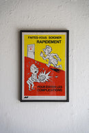 France ウォールポスター<br>ヴィンテージ <br> cerote antiques - ヴィンテージ SHARK ATTACK