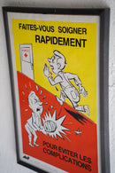 France ウォールポスター<br>ヴィンテージ <br> cerote antiques - ヴィンテージ SHARK ATTACK