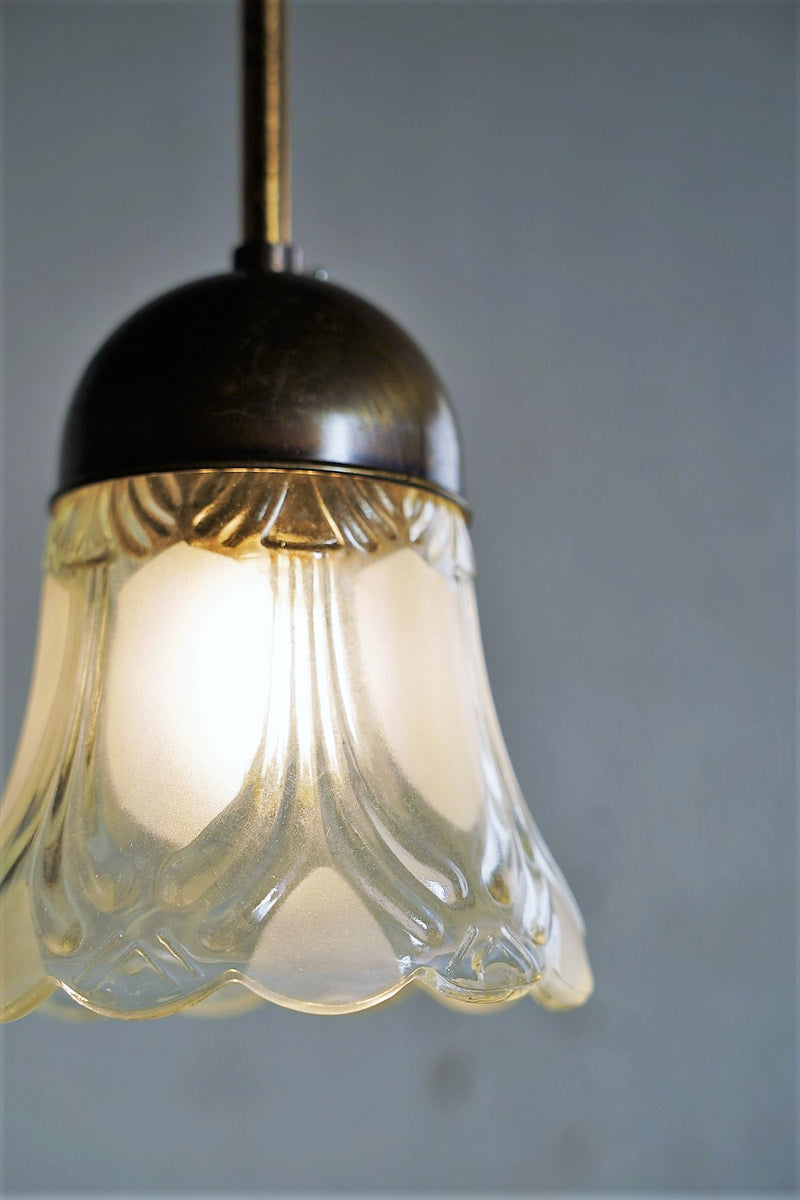 Vintage brass x glass pendant light Osaka store
