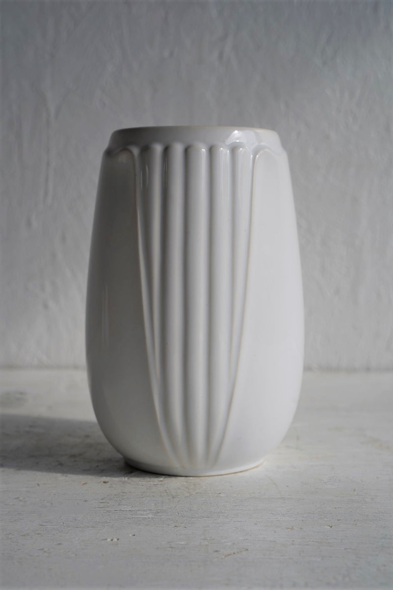 Vintage Ceramic White Flower Base Osaka Store