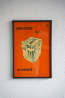 France ウォールポスター<br>ヴィンテージ <br> cerote antiques - ヴィンテージ SHARK ATTACK