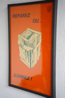 France ウォールポスター<br>ヴィンテージ <br> cerote antiques - ヴィンテージ SHARK ATTACK