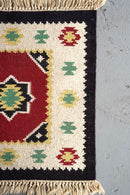 キリムラグ 52×52 (cm) <br>ヴィンテージ<br>大阪店 - ヴィンテージ SHARK ATTACK