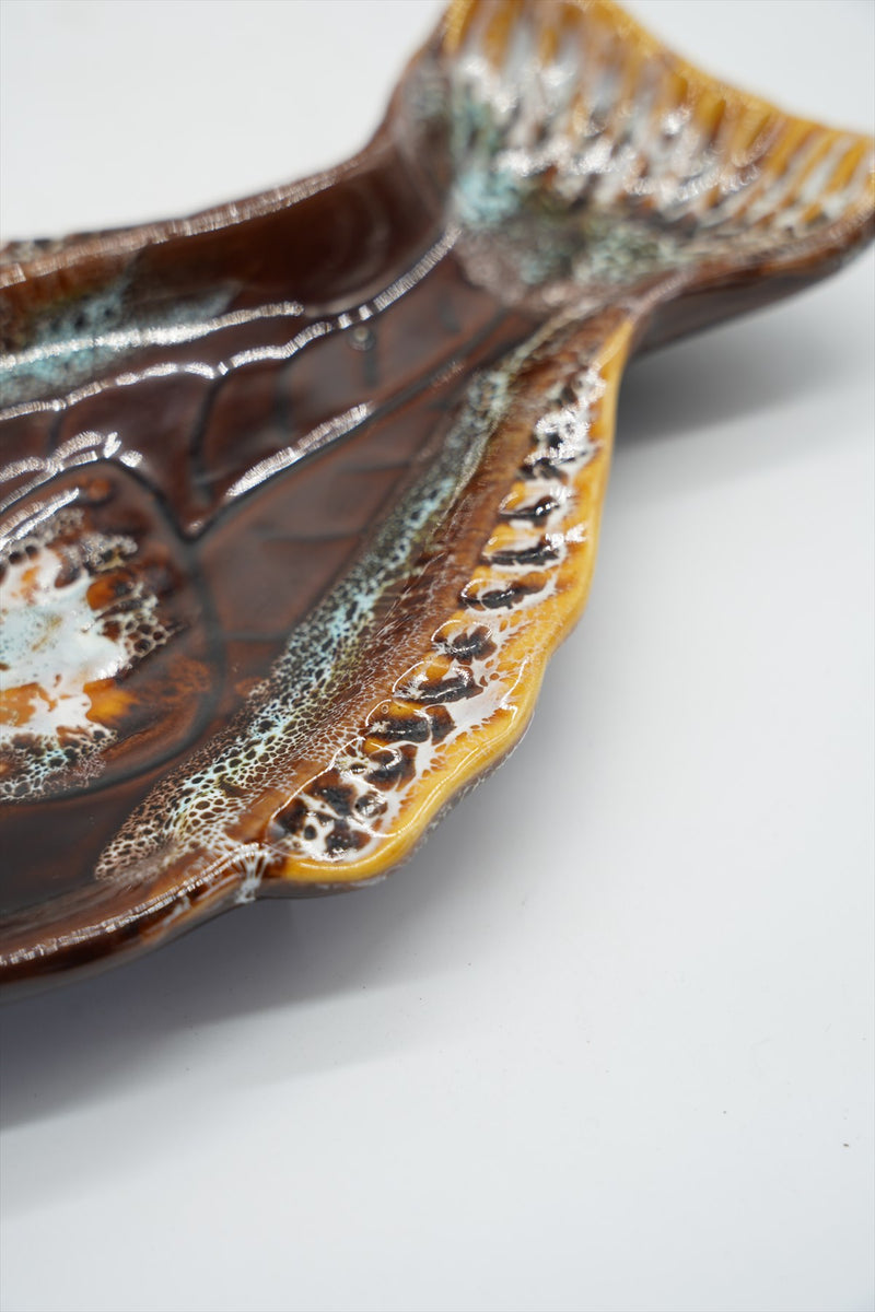 Vallauris 60-70s Fish Motif Ceramic Plate Vintage Osaka Store