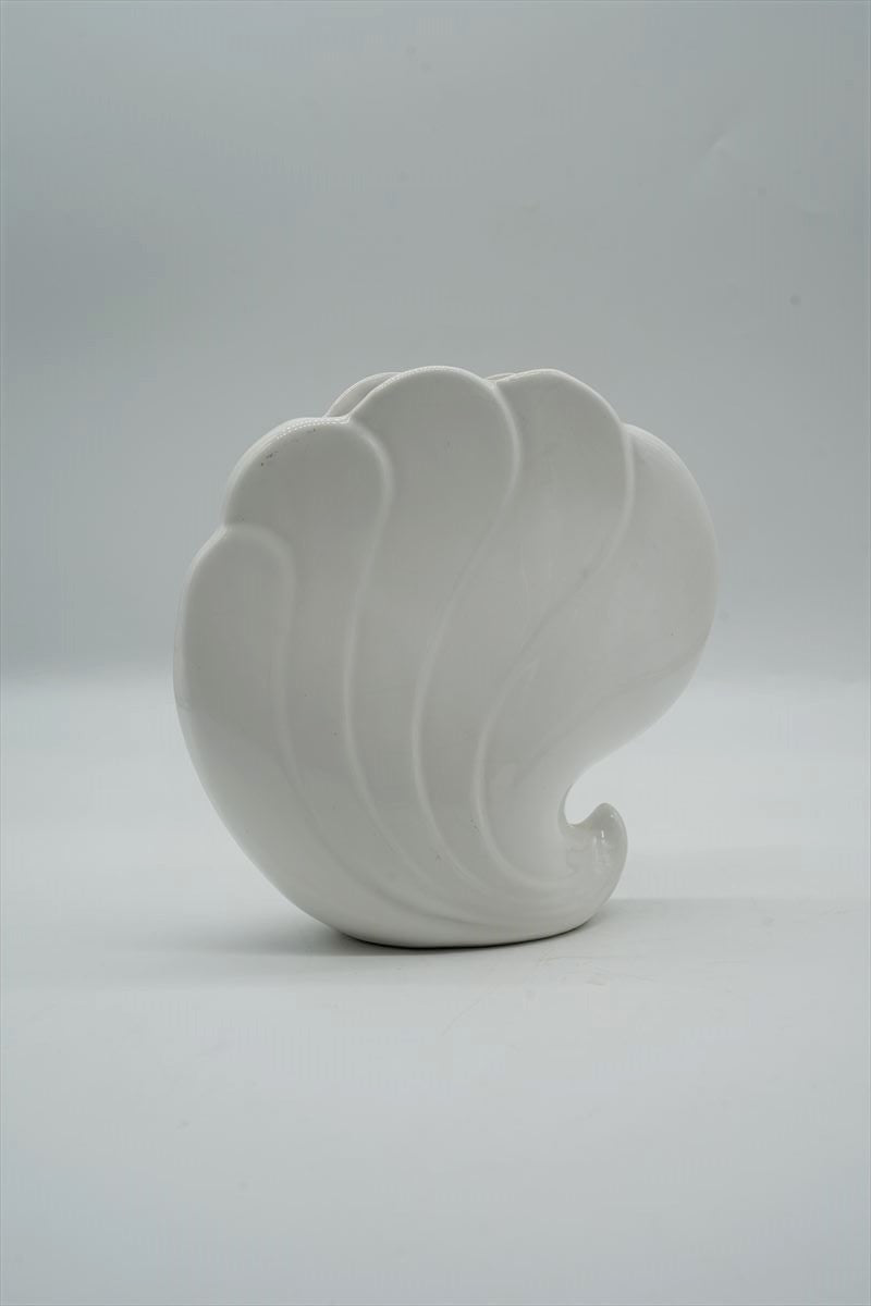 Seltmann Widen Shell Pattern Motif White Flower Vase Vintage Osaka Store