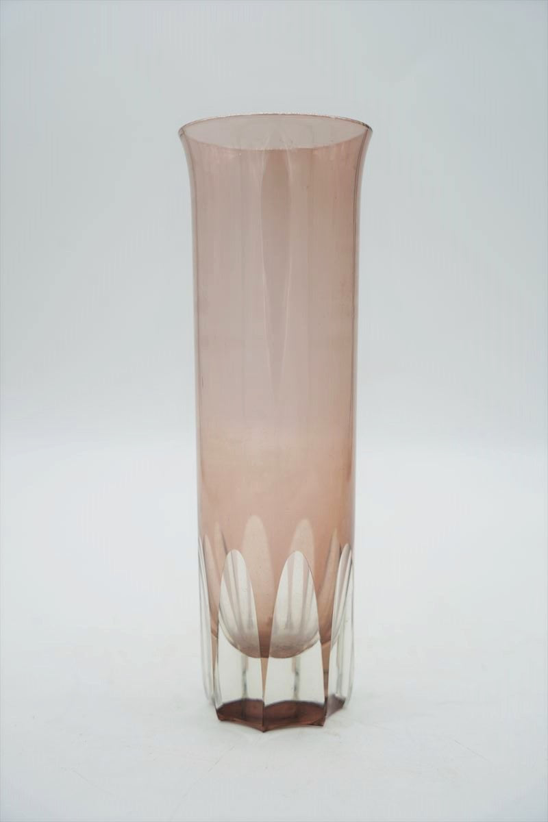 colored glass flower vase<br> vintage<br> Osaka store