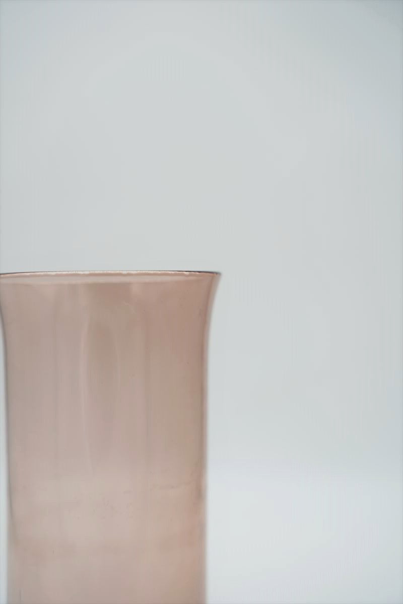 colored glass flower vase<br> vintage<br> Osaka store