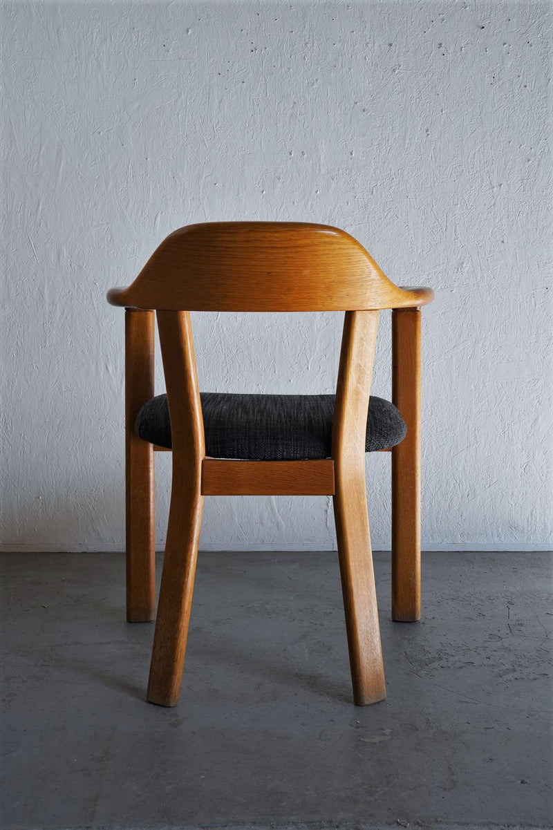 Low back wood x fabric armchair vintage Osaka store