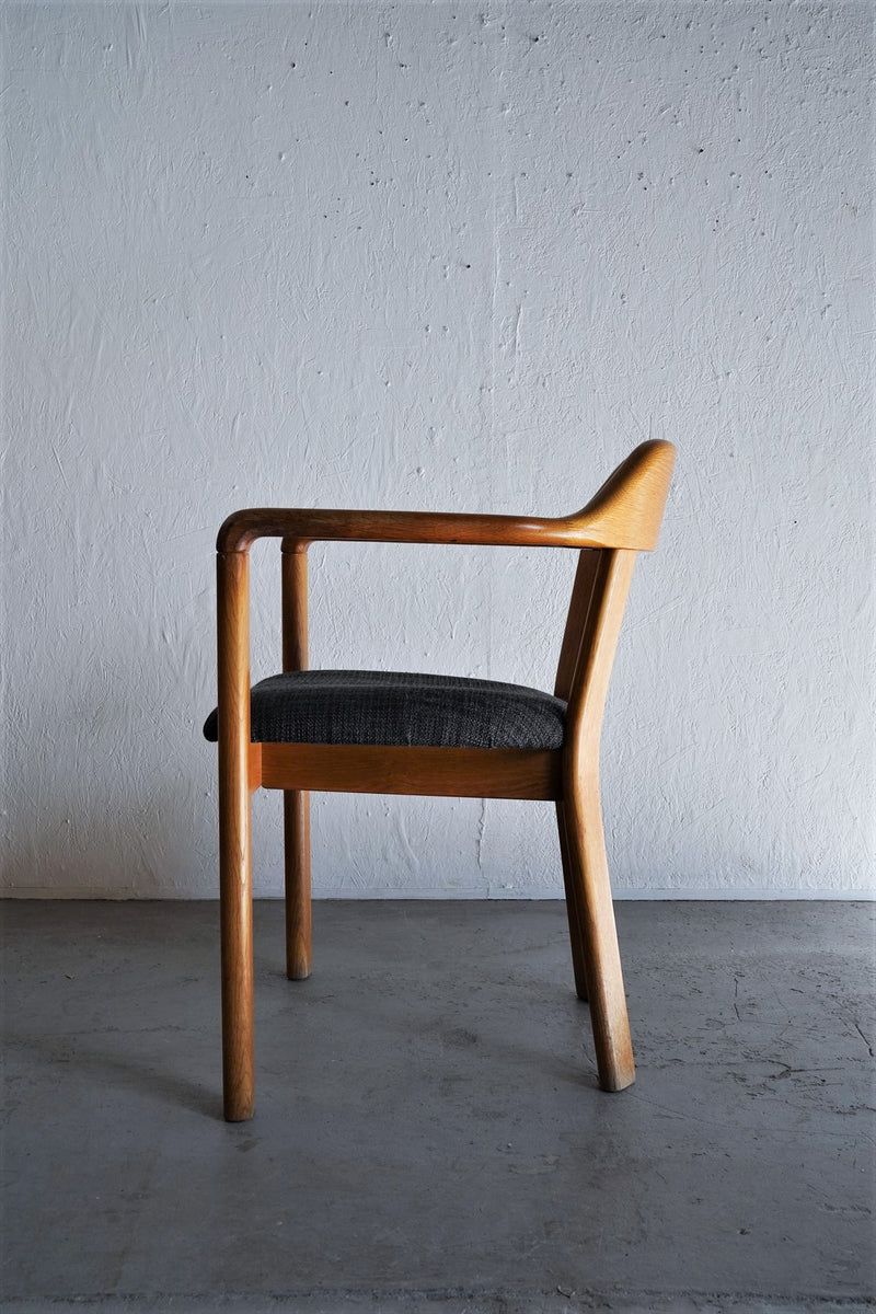 Low back wood x fabric armchair vintage Osaka store