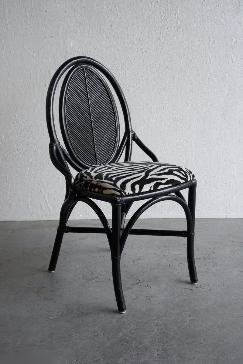 Zebra pattern fabric x bentwood dining chair vintage Osaka store<br>