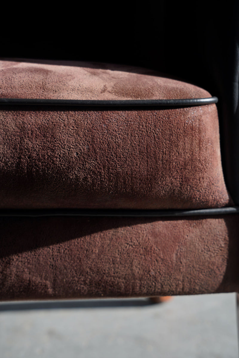 1P nubuck leather sofa<br> vintage<br> Osaka store