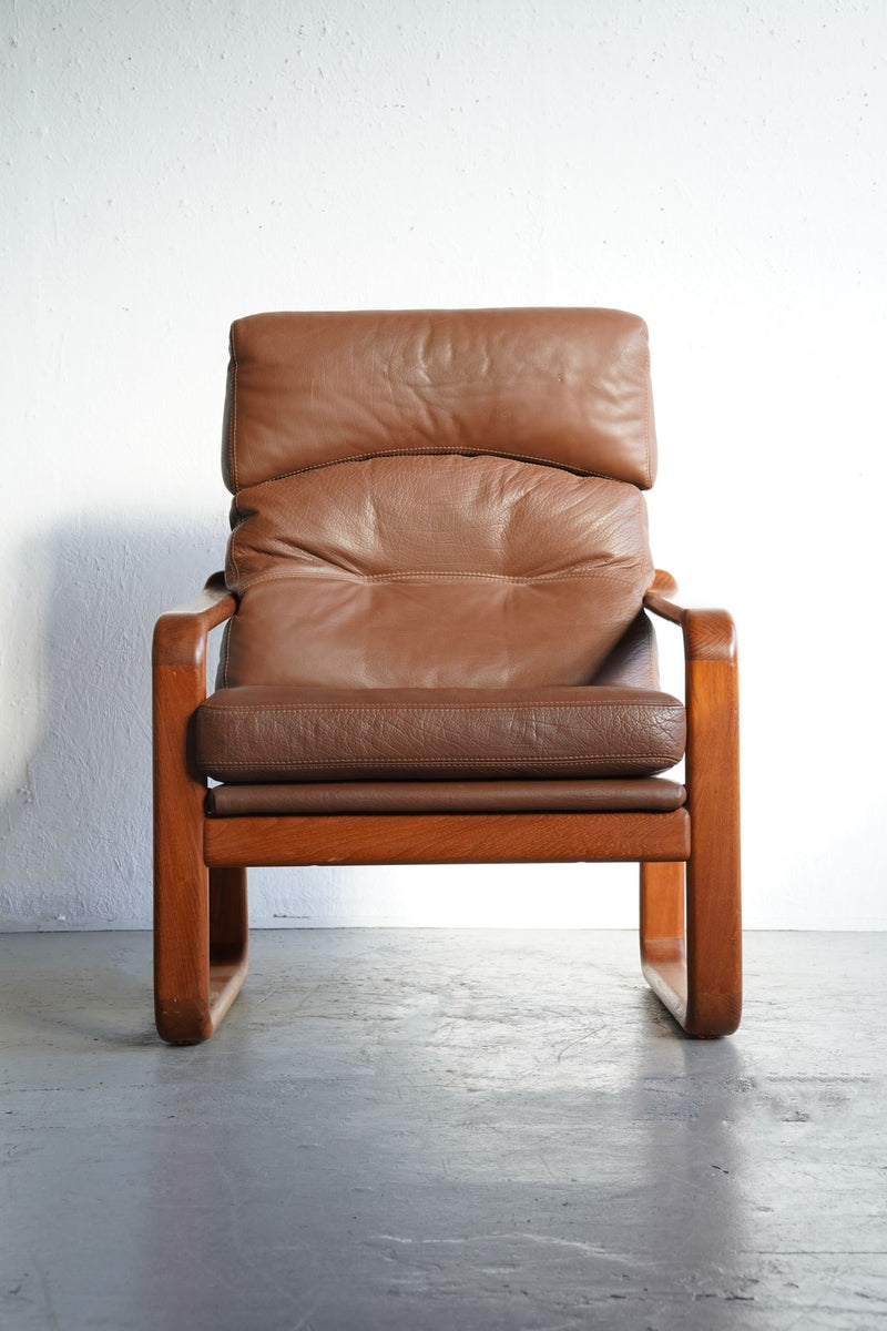 1P HS DESIGN 80s Leather Sofa<br> vintage<br> Osaka store