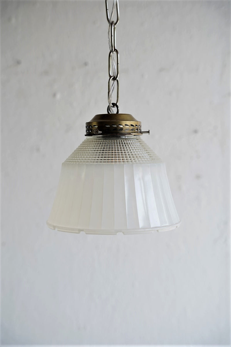 Vintage frosted glass pendant lamp Osaka store
