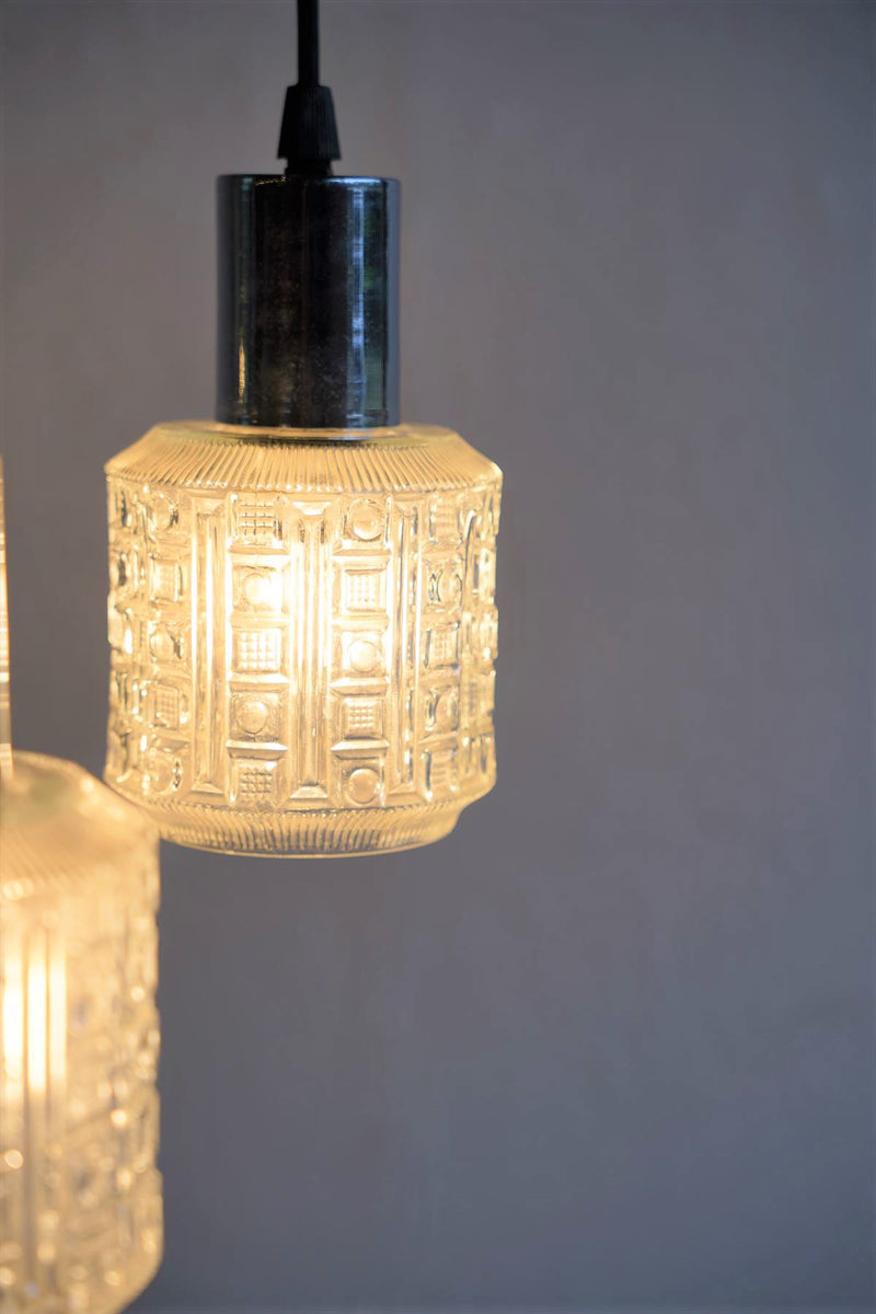 3-light design glass pendant lamp vintage Osaka store