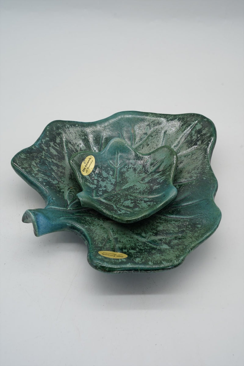 Otto Keramik Maple Motif (Large) Ceramic Plate Vintage Osaka Store