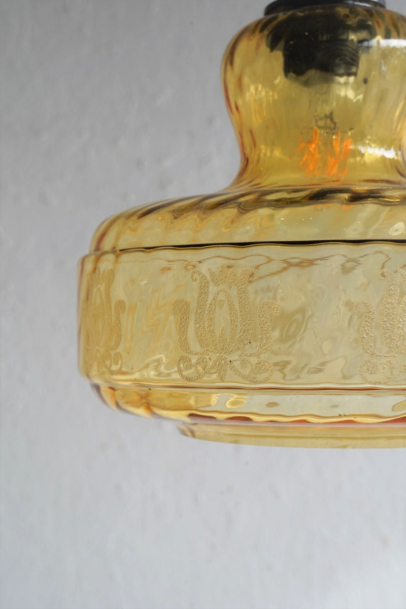 amber glass pendant lamp vintage<br> Osaka store