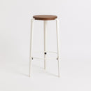 TIPTOE<br>BIG LOU bar stool – TINTED OAK <br>CLOUDY WHITE - ヴィンテージ SHARK ATTACK
