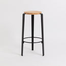 TIPTOE<br>BIG LOU bar stool – SOLID OAK <br>GRAPHITE BLACK - ヴィンテージ SHARK ATTACK