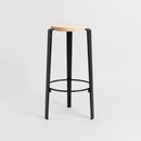 TIPTOE<br>BIG LOU bar stool – SOLID BEECH <br>GRAPHITE BLACK - ヴィンテージ SHARK ATTACK