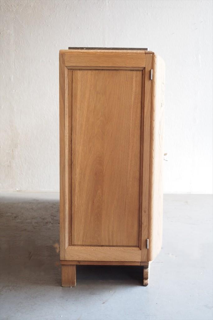 Vintage ~30's solid oak marble top cabinet (Osaka store)_ac-191120-1-o