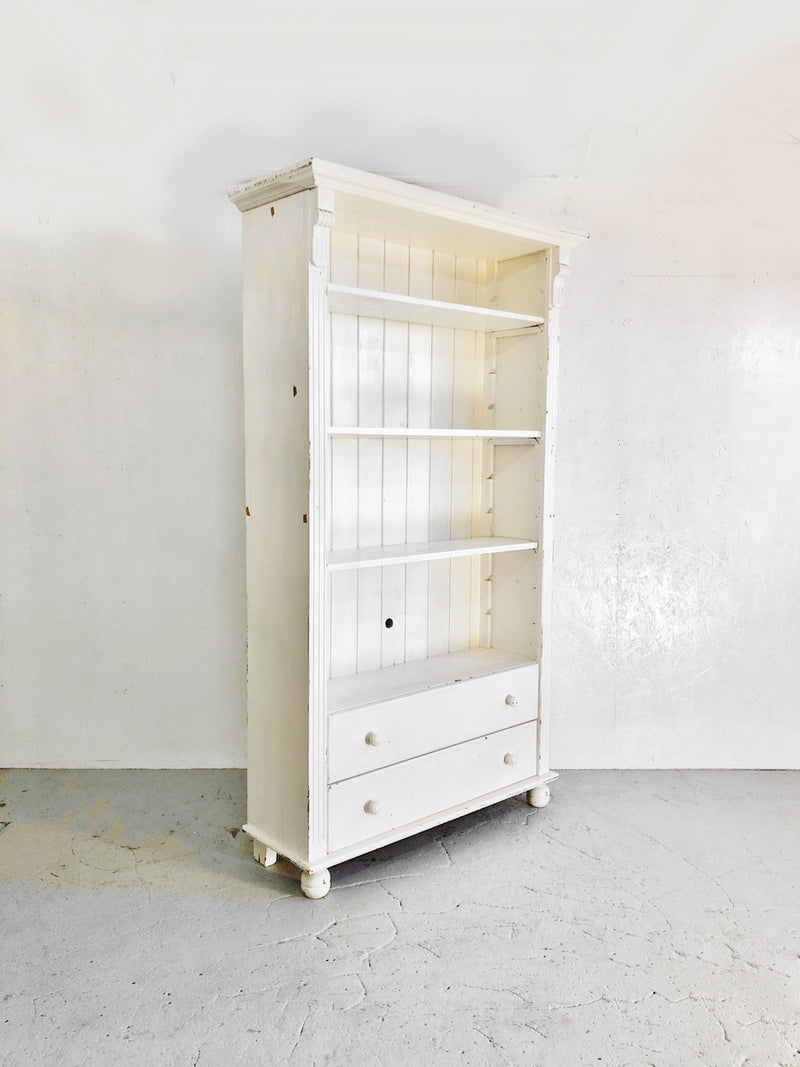 Vintage White Paint Wood Shelf (Haneda Store)<br> ac-200114-1-h