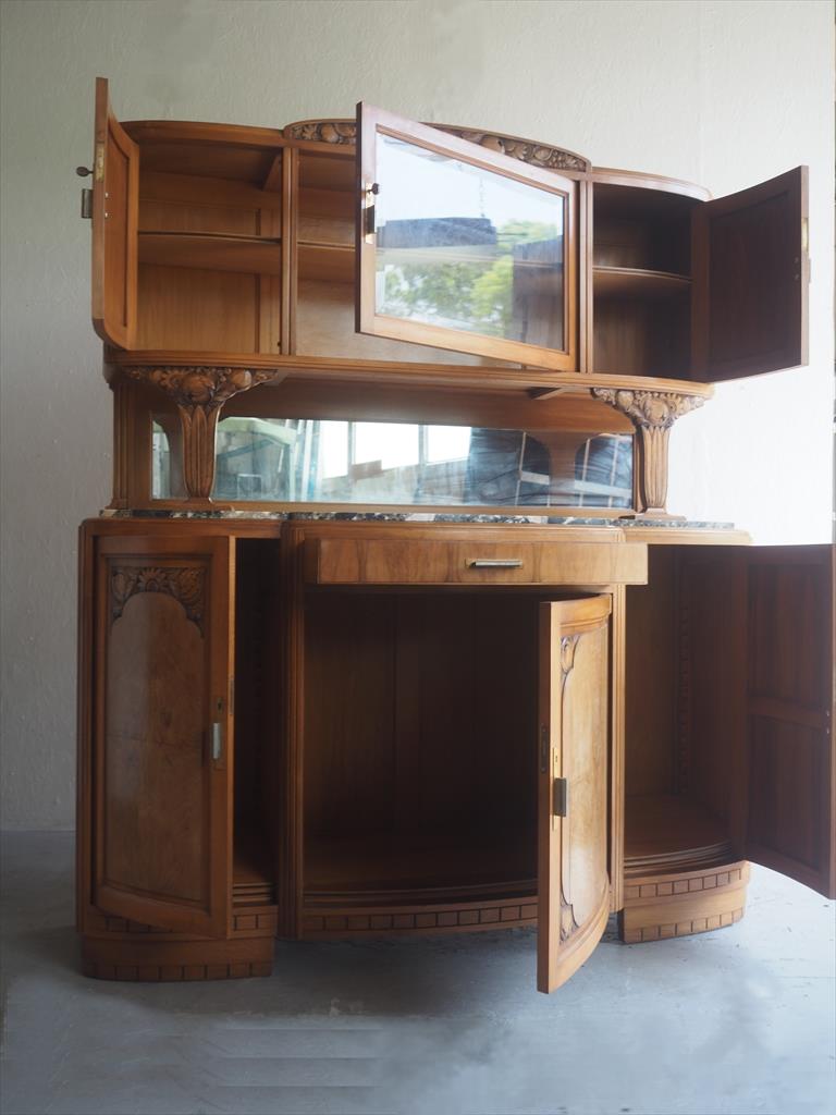 Vintage French Wood x Stone Cabinet/Cupboard Osaka Store