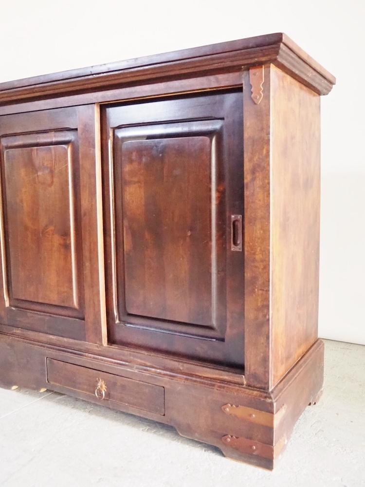 vintage  <br>Solid teak wood counter/cabinet (Haneda store)<br> ac-210407-2-h