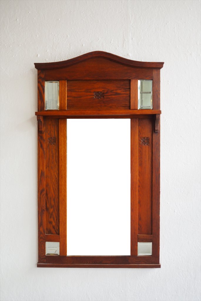 Vintage wood frame wall mirror Yamato store