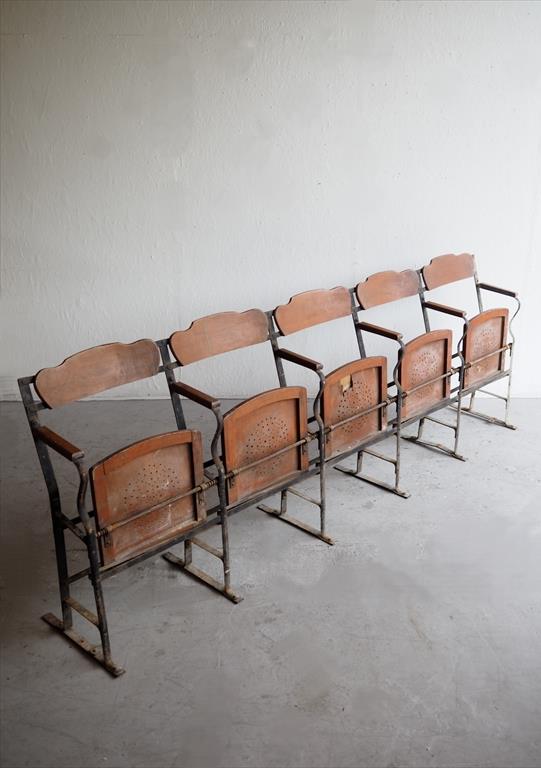 5 seater theater chair vintage Sendagaya store