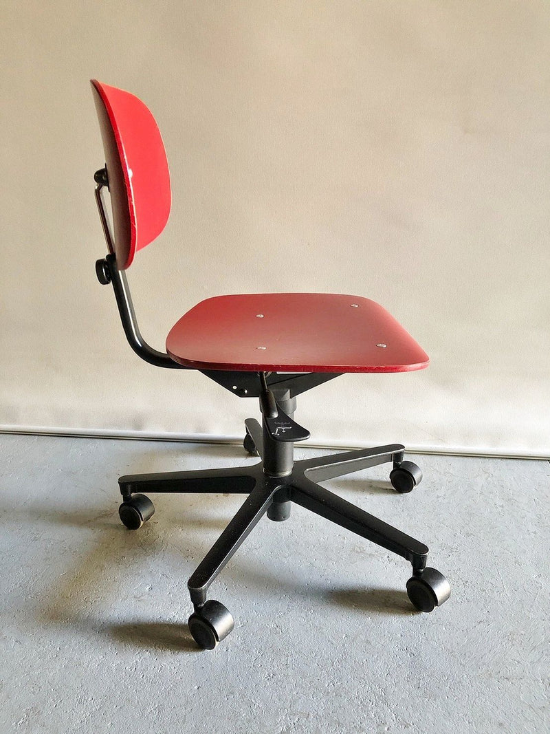 vintage<br> Plywood x Iron Office Chair Red Osaka Store