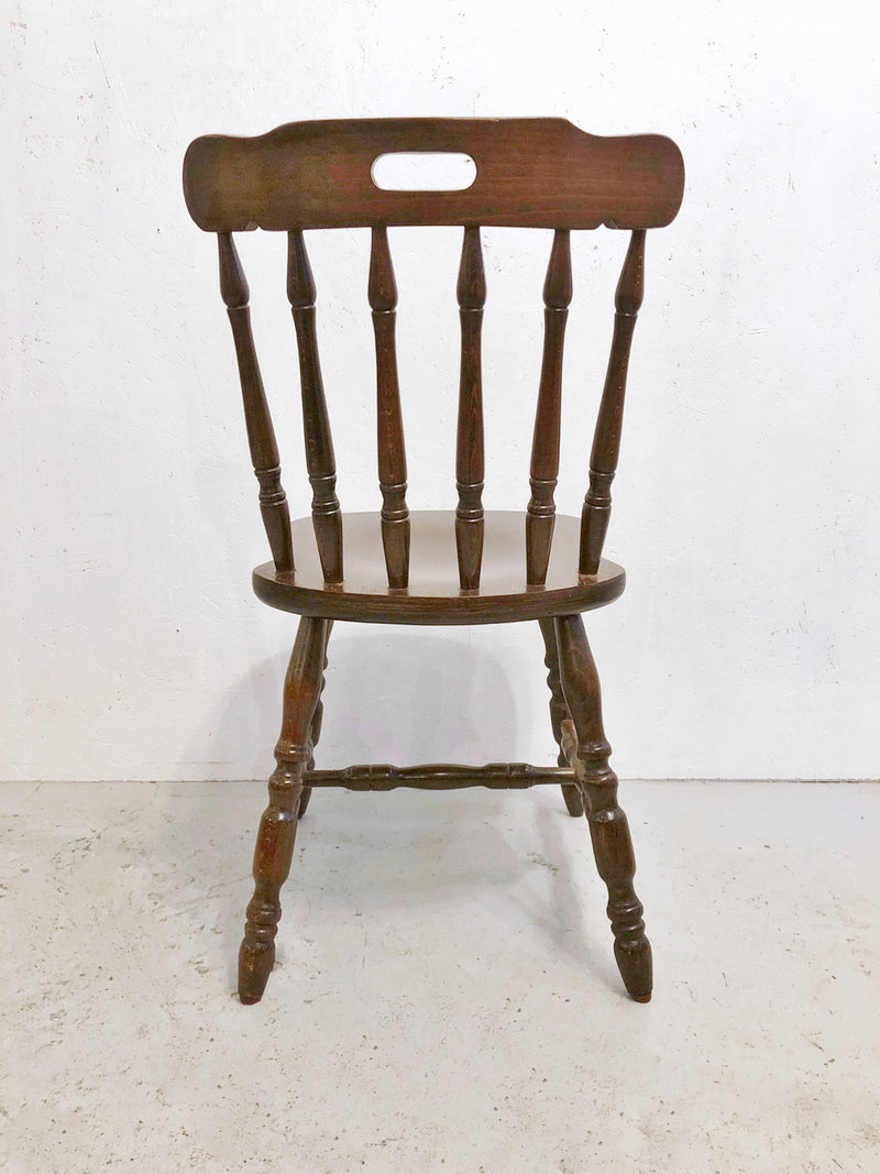 Vintage solid oak wood dining chair (Haneda store)_antc-200206-4-h