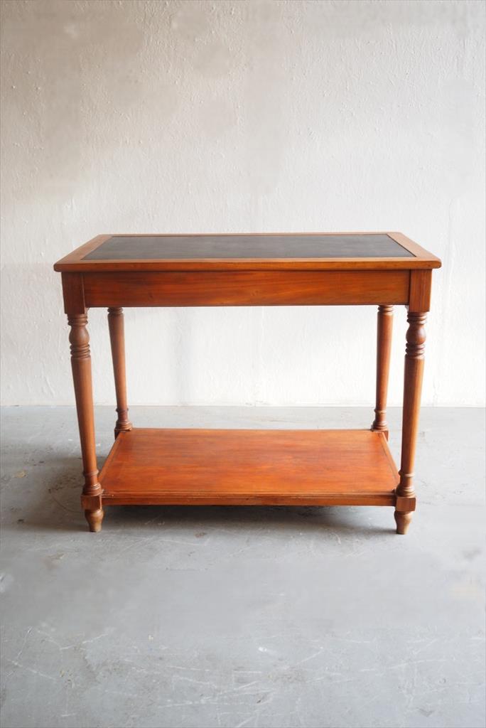 Wood x leather high table vintage<br> Sendagaya store