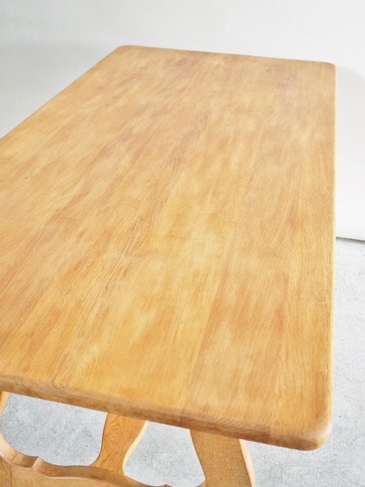 Vintage solid oak wood dining table (Haneda store) antd-210403-5-h