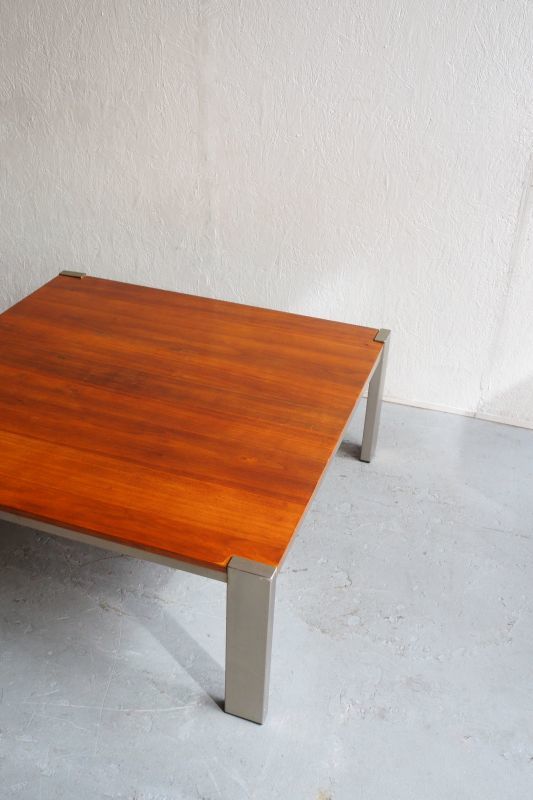 Vintage wood x chrome center table (Osaka store)_ants-190215-2-o