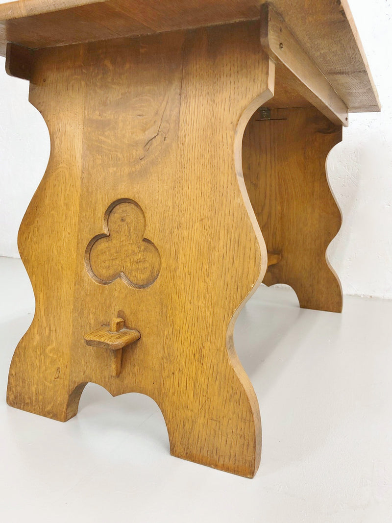 Vintage solid oak wood coffee table (Sendagaya store)_ants-200219-1-h