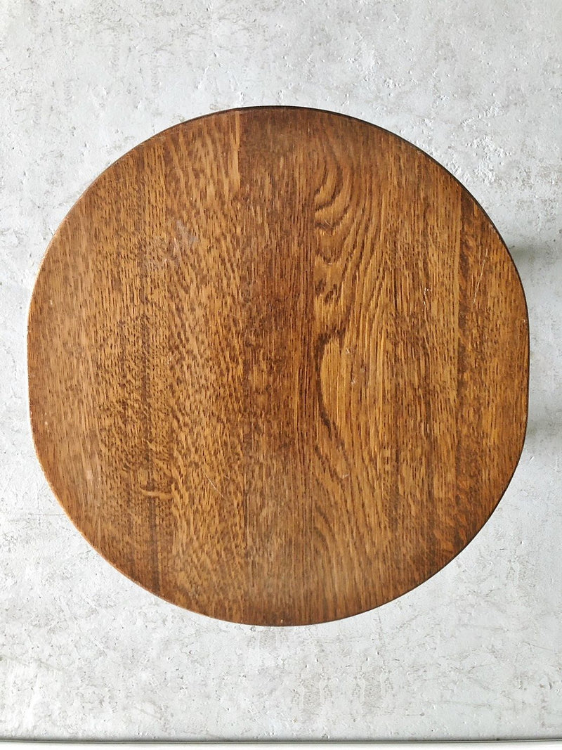 Vintage solid oak wood side table (Sendagaya store)_ants-200915-1-h
