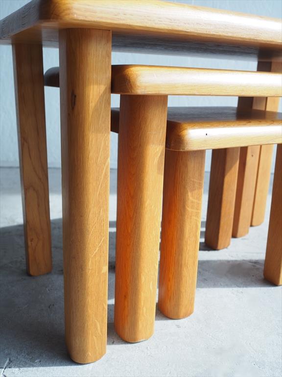 Vintage solid wood nesting table (Haneda store)_ants-210212-1-o