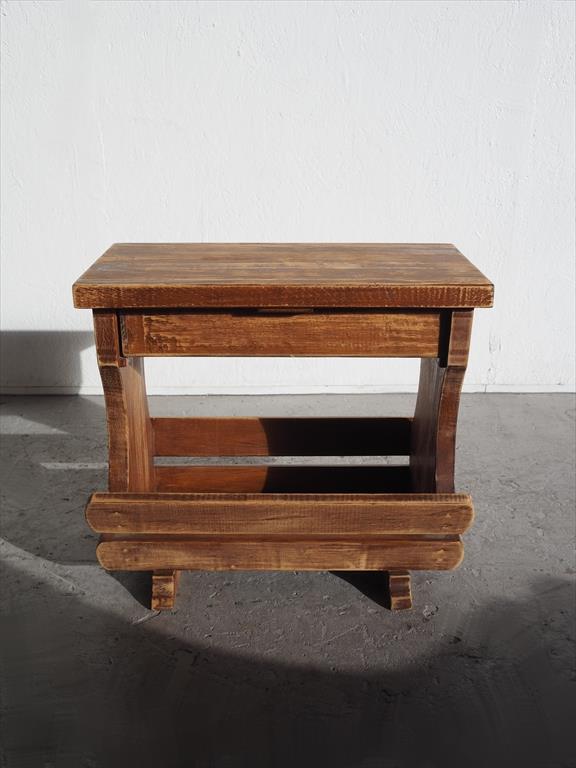 Vintage wood magazine rack/side table (Osaka store)_ants-210217-10-o
