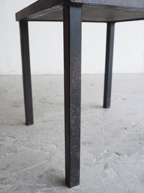 Vintage stone top iron side table ants-210319-4-o