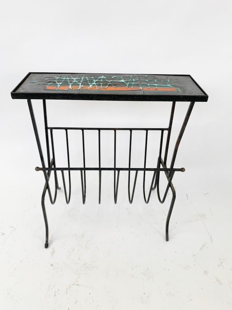 Vintage tile top magazine rack/side table (Sendagaya store) ANTS-210422-3-H